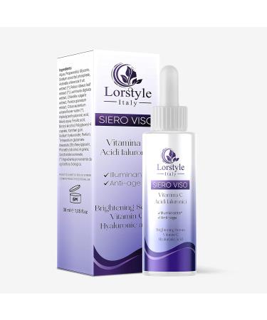 Lorstyle Vitamin C Serum for face with Hyaluronic Acid and Ferulic Acid - Brightening Moisturizing Anti-aging Anti Dark spot effects for Women/Men - Made in Italy - Buy Online on GoSupps.com