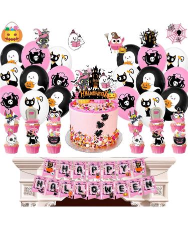 Halloween Paper Cake Topper Set | Decorative Cupcake Toppers for Halloween | Indoor Outdoor Decors for Dining Room Balcony Corridor Garden Living Room Bedroom Lambo - Buy Online on GoSupps.com