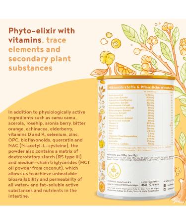Immun Elixir Powder - Quercetin & Vitamin C with Turmeric Bioflavonoids Zinc & More for Immune Support - 450g | International Shipping - Buy Online on GoSupps.com