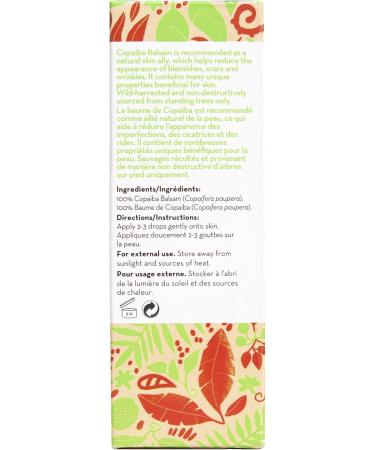 Wild Sustainably-sourced Copaiba Balsam (Oleoresin). 100% Pure. Candela Peru. 30ml / 1 fl oz - Buy Online on GoSupps.com