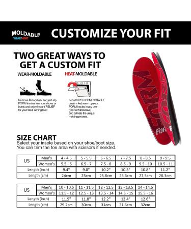 Form Premium Narrow Insoles for Women's 5.5-6 Shoes & Boots | Comfort & Pain Relief - Buy Online on GoSupps.com