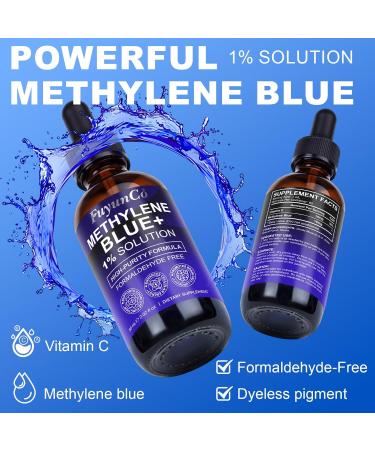 Methylene Blue Drops Methylene Blue Pharmaceutical Grade, 1% Solution Supplement for Humans Brain Health, Focus & Cognitive Support, No Formaldehyde, 60ml (2.02FL.OZ) - Buy Online on GoSupps.com