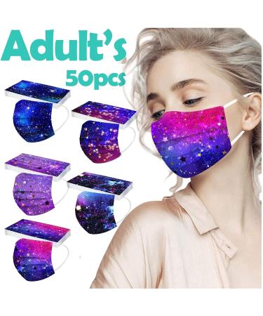 Winfer 50/100 PCS Disposable 3-Layer Colored Mouth Protection - Breathable Adult Face Masks & Neck Scarves for Men & Women - Buy Online on GoSupps.com