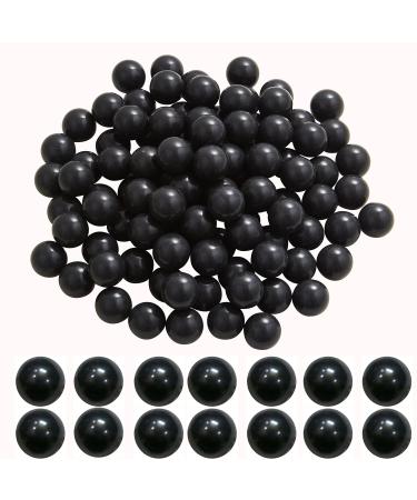 100 X .68 Cal Paintball Kinetic Round for Self Defense and Practice, Reusable .68 Caliber Paintball Ammo Solid Nylon Balls Projectile Fit for Byrna SD and T4E HDR (3.6 Grams) Black