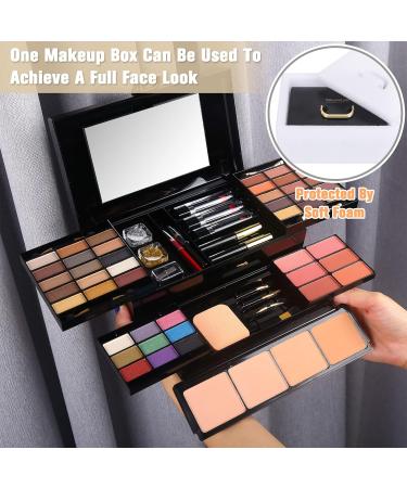 Professional Makeup Kit for Women - 58 Colors All in One Gift Set with Mirror - Eyeshadow, Lipstick, Mascara & More - Perfect Cosmetic Case for Girls (100-N) - Buy Online on GoSupps.com