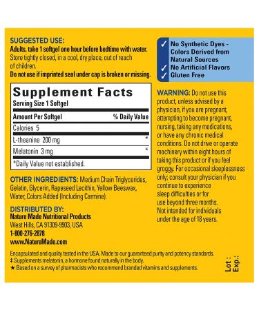 Nature Made Melatonin 3 mg - 60 Softgels for Sleep Support | Fast Shipping - Buy Online on GoSupps.com