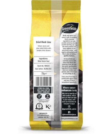 Greenfields Lime noire s ch e 55 g de citron vert entier de qualit sup rieure 100 % naturel - Buy Online on GoSupps.com