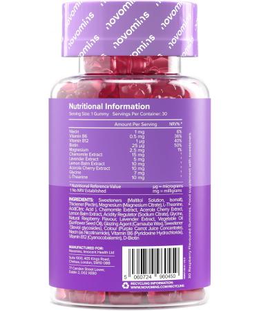 Sleep Gummies for Children Magnesium LTheanine Vitamin B12 Nutritional Supplements for Children at Night Alternative to Melatonin & Sleeping Tablets Vegan & Gluten Free Novomins - Buy Online on GoSupps.com