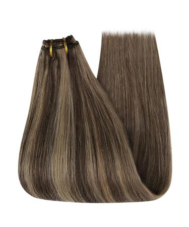 Youngsee 50cm Remy Hair Extensions - Dark Brown to Blonde Ombre Weft - 100g Real Hair Treats - Buy Online on GoSupps.com