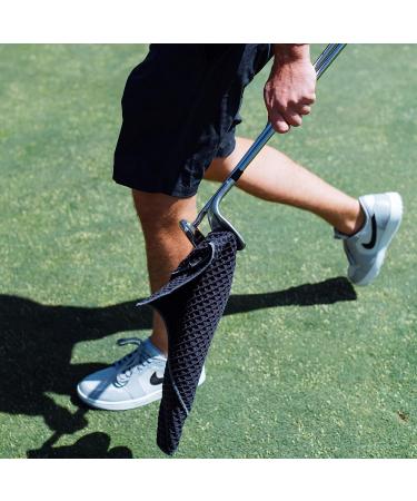 Blue Tees Golf 4-in-1 Magnetic & Clip Bag Towel 18x18 - Black - Buy Online on GoSupps.com