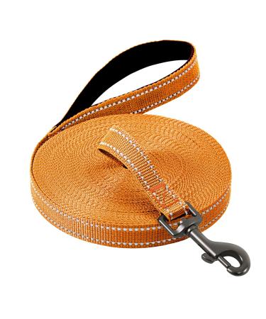 Demigreat tow lines for dogs 3m / 5m / 10m / 20m Robust long dog leash reflective training leash with padded handle and hand loop training leash for small to large dogs 20m / 65ft orange - Buy Online on GoSupps.com