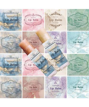  CRASPIRE CRASPIRE 80 Pcs Lip Balm Stickers 8 Styles Lip Balm Stickers Homemade Lip Balm Stickers Waterproof Square Pattern Lip Balm Stickers Lip Balm Containers  - Buy Online on GoSupps.com