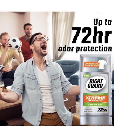 Right Guard Xtreme Defense Antiperspirant Deodorant - Invisible Solid Stick Fresh Blast - 2.6 oz - Long-Lasting Protection International Shipping Available - Buy Online on GoSupps.com