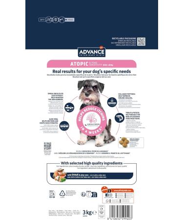 Advance Veterinary Diets Atopic Mini Dog Food for Dogs with Dermatitis 3kg - Buy Online on GoSupps.com