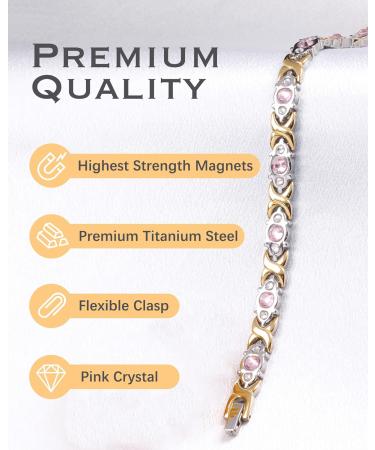 Jeracol Magnetic Hard Band Women - Ultra-High Titan Steel Magnetic Bracelet Gift | Stylish Silver & Gold Jewelry - Buy Online on GoSupps.com