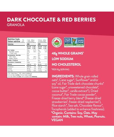 Love Crunch Organic Dark Chocolate & Red Berries Granola 700 g (Pack of 6) Non-GMO Fair Trade by Nature's Path - Buy Online on GoSupps.com
