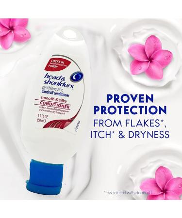 Head and Shoulders Smooth and Silky Conditioner - Fights Dandruff Smooths Frizzy Hair 1.7 oz (Pack of 6) - International Shipping Available - Buy Online on GoSupps.com