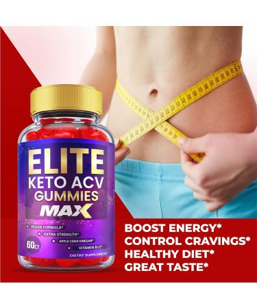 Elite Keto ACV Gummies 180ct - Max Strength Formula for Weight Loss - Keto Elite Plus with Vitamin B12 & Beet Root - (3 Pack) - Buy Online on GoSupps.com
