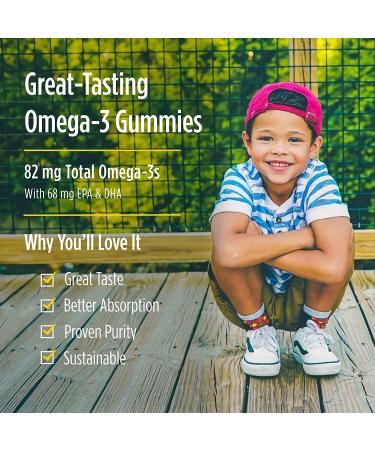 Nordic Naturals Omega-3 Gummies - Tangerine, 82 mg, 60 Count - Boost Your Health! - Buy Online on GoSupps.com