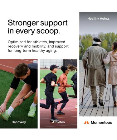 Momentous Grass-Fed Collagen Peptides Powder - Collagen Protein Powder with Fortigel & Vitamin C for Hair, Skin, Nails, & Joint Health Support - NSF Certified for Sport - Packaging May Vary 30-Serving Container - Buy Online on GoSupps.com