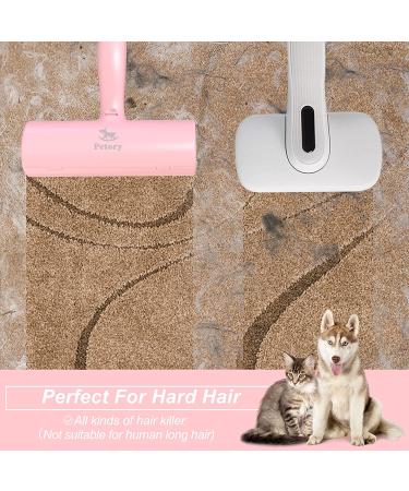 Petory Pet Hair Remover with Self Cleaning Base - Reusable Double Roller Lint Roller for Dog Cat Hair on Couch, Car Seat, Bedding, Clothes, Carpet - Pink - Buy Online on GoSupps.com