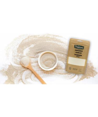 Organic Garlic Powder-Certified Organic Non-GMO Vegan No Additives No Preservatives Resealable Bag by Thames Organic 500g - Buy Online on GoSupps.com