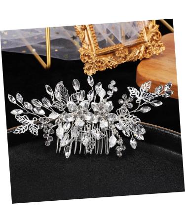 MERRYHAPY Rhinestone Tuck Comb Wedding Veil Comb Leaf Bridal Headpieces Bridesmaid Hair Comb Bride Hair Side Comb Bridal Hair Pins Wedding Accessories Wedding Hair Comb Gem Side Combs Metal - Buy Online on GoSupps.com