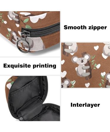 Koala Heart Pattern Sanitary Napkin Storage Bag | Menstrual Pad Pouch for Women | Portable Menstrual Period Bag | Zippered Tampons Collection Bag - Color 13 - Buy Online on GoSupps.com