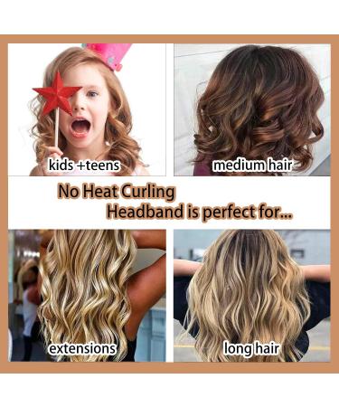Heat-Free Curlers Set - 3 Pieces for Heatless Overnight Curls | Ideal for All Hair Types | Khaki Color - Buy Online on GoSupps.com