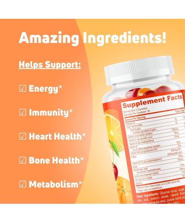 Gummymins Multivitamin Gummies for Adults - Premium Natural Formula for Men & Women | Gluten-Free & Vegetarian | Shop Now - Buy Online on GoSupps.com