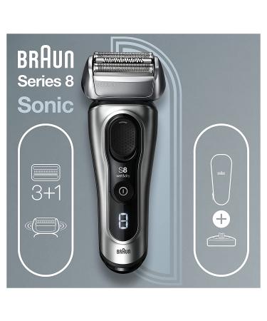 Braun Series 8 8417s Electric Razor for Men - Foil Shaver & Precision Beard Trimmer - Galvano Silver - Buy Online on GoSupps.com