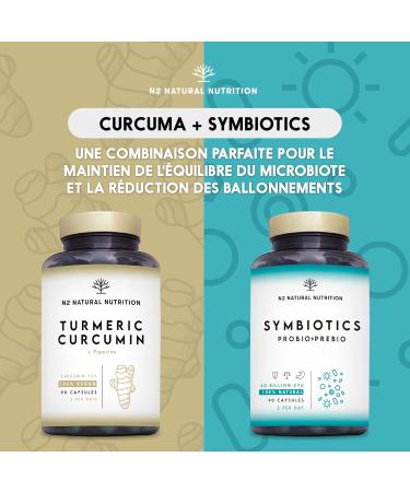 Curcuma Pip rine EXTRA FORT 95% de Curcumine et Poivre Noir. Optimale Absorption Antioxydant | 90 G lules -V gan Certifi -Fabriqu dans l'UE. N2 Natural Nutrition - Buy Online on GoSupps.com