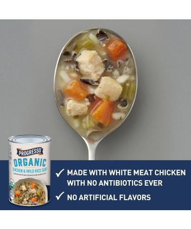 Progresso Organic Chicken and Wild Rice Soup 14 oz Can - Pack of 8 - Buy Online on GoSupps.com