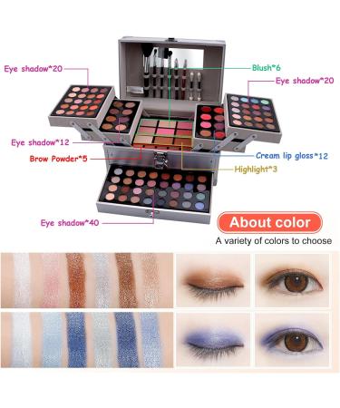 118 Colors Make up set teenagers girls Cosmetic Palette Set include Eyeshadow Palette Lipstick Blush Foundation Concealer Face Powder Mascara Lipgloss Brush for Every Woman - Buy Online on GoSupps.com