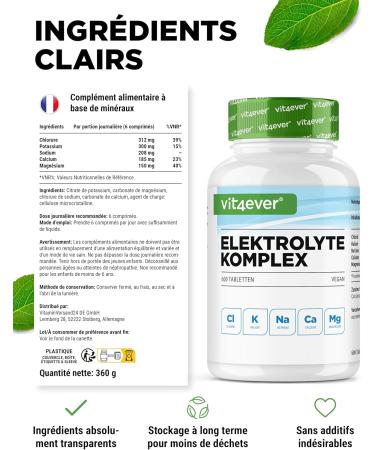 Electrolytes - 600 Tablets with Magnesium Calcium Potassium Sodium & Chloride - Electrolyte Balance & Muscle Function - Buy Online on GoSupps.com