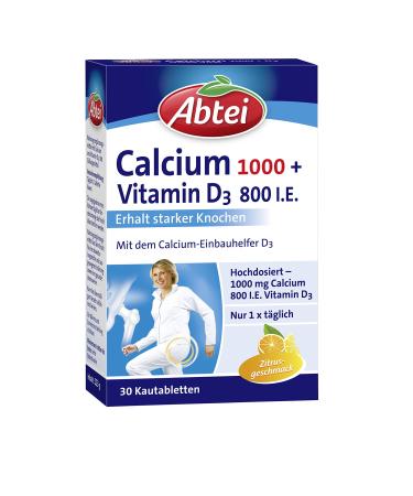 Abtei Calcium 1000 + D3 Osteo Vital chewable tablets 30 pieces (1 x 113g)