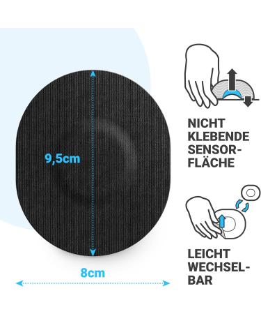 Truetape SensorPatch for Freestyle Libre 2 & 3 | Waterproof Skin-Friendly Adhesive | 15 Pack in Black - Strong & Reusable - Buy Online on GoSupps.com