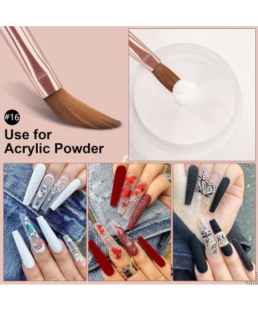 Saviland Size 16 Acrylic Brush for Nails - Kolinsky Brush for Acrylic Powder & Liquid Perfect for Nail Art - Buy Online on GoSupps.com