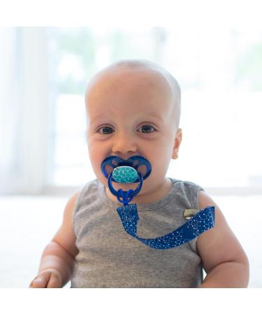 Dr. Brown's Advantage Symmetrical Pacifier 2-Pack Blue with Air Flow &amp; Clip | 6-18m - Buy Online on GoSupps.com