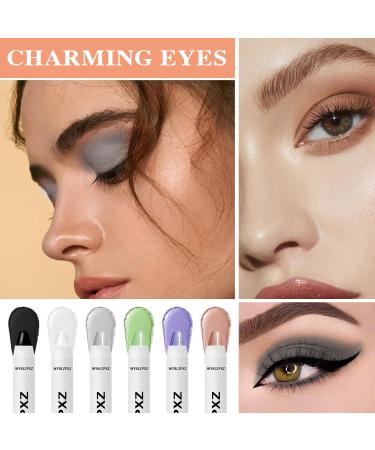 6 Pcs Eyeshadow Stick Matte Nude Eye Makeup Stick Ultra-Blendable Long Lasting High Pigmented Waterproof Nudes Neutral Smooth Eye Shadow Stick for Women Natural Charming Looking 6p - Buy Online on GoSupps.com