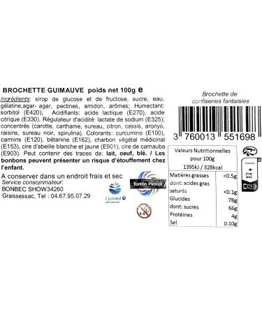 Tonton Pierrot's Workshops - French Artisan Confectionery - Skewers: (Marshmallows for parties or BBQ grilling 100g. Pack of 3.) - Buy Online on GoSupps.com