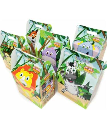 Animal World Themed Kids Party Boxes/meal boxes Idea for Serving Food for parties. Activities on the box fun to eat from.20Per Pack.