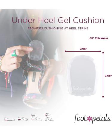 Foot Petals Under Heel Gel Cushions - Comfort & Shock Absorption for Reduced Heel Stress and Prevention of Cracked Heels - Buy Online on GoSupps.com