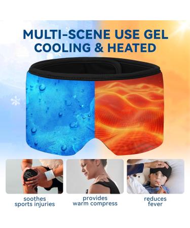 Cooling Gel Eye Masks - Cold & Warm Compress for Puffy Eyes Dark Circles Migraine Relief | Soft Gel Sleep Mask - Black - Buy Online on GoSupps.com