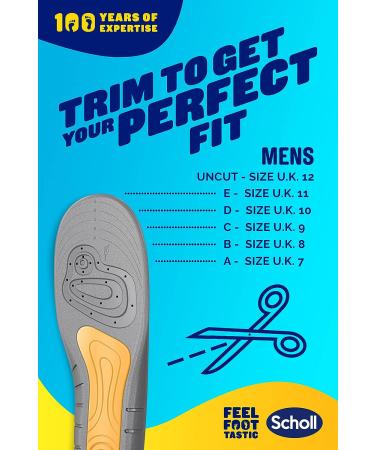 Scholl Gel Active Men's Work Insoles - Ultimate Comfort and Support - Buy Online on GoSupps.com