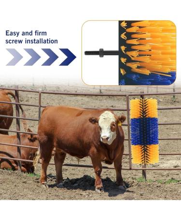 Generic Cattle Scratch Brush - Cow Brush for Itching Relief | Perfect for Cattle Horses Sheep & Pigs - Yellow - Buy Online on GoSupps.com