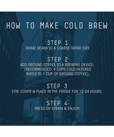 Stone Street Cold Brew Coffee - Strong & Smooth Low Acid Blend - 100% Arabica Gourmet Coarse Ground Dark Roast - Colombian Single Origin - 1 LB - Buy Online on GoSupps.com