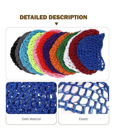 Beaupretty Braided Wigs: 12pcs Mesh Crochet Hair Net Cap Snood Hat for Short Hair - Mixed Color - Buy Online on GoSupps.com