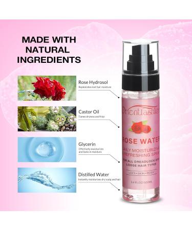 Moisturizing Refreshing Spray for Locs - Rose Water and Peppermint Hair Scalp Moisturizer Natural Loc Care and Maintenance (Rose 3.4 Fl oz) Rose 1.13 Fl Oz (Pack of 3) - Buy Online on GoSupps.com