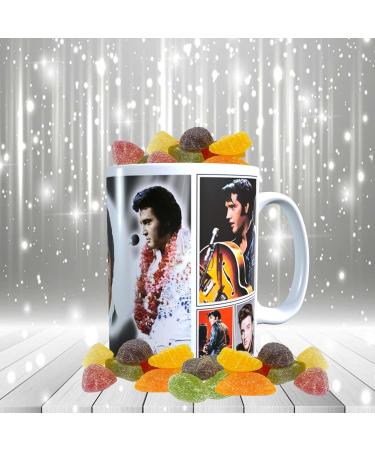 Presley King of Rock n Roll Celebrity Music Icon Mug with Choice of Sweets Gift - Buy Online on GoSupps.com